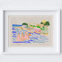 Sailing Art Print Boats On The Water Scene Poster, thumbnail 2 of 9