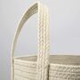 Natural Cotton Rope Storage Basket Beige And White, thumbnail 4 of 4