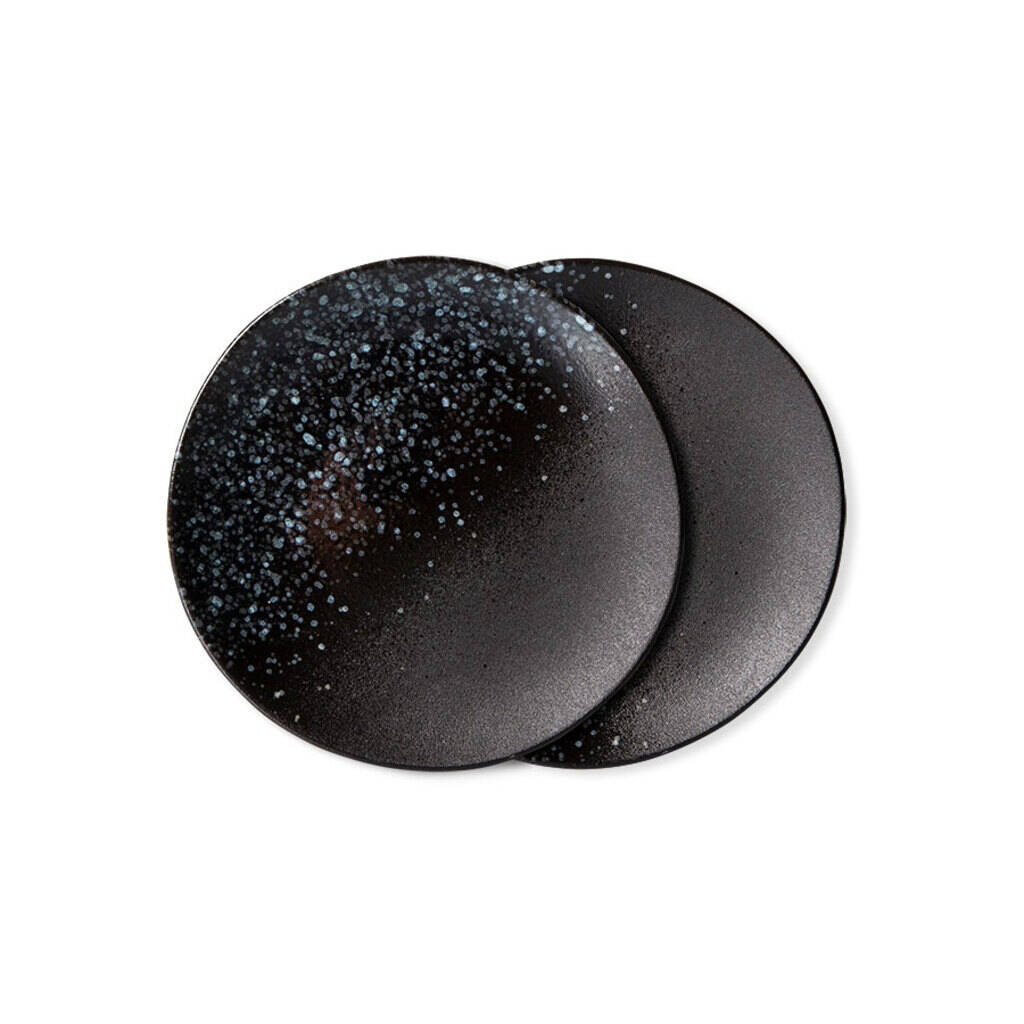 H Kliving 70's Ceramics Stars Dessert Plates Set Of Two, 1 of 7