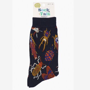 Men's Insect Bug Print Bamboo Socks, 3 of 4