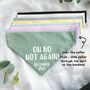 Oh No Not Again Pregnancy Annoucement Dog Bandana, thumbnail 5 of 6