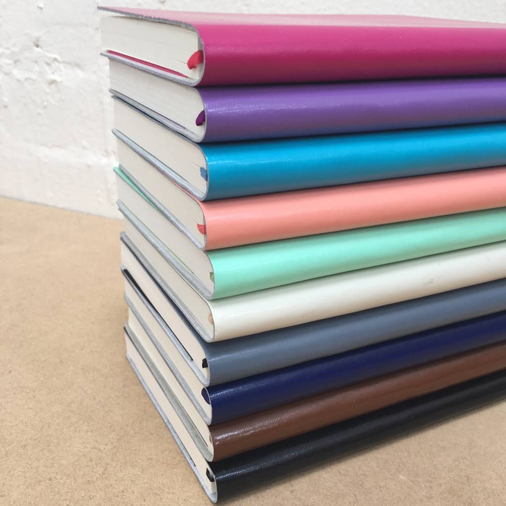 personalised coloured leather notebook by begolden | notonthehighstreet.com