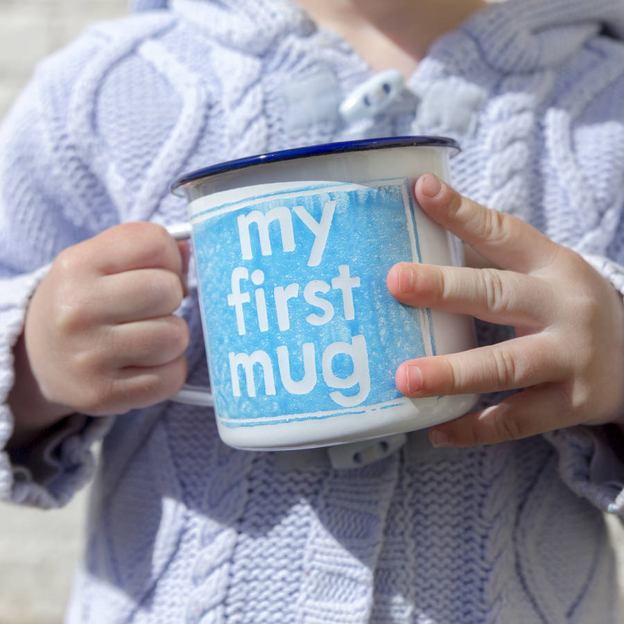 Hand Painted 'My First' Gift Set By Enamel Factory Kate Samuels