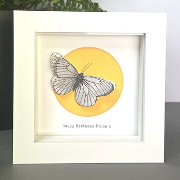 Personalised Framed Butterfly Art – Graduation Or Milestone Birthday Gift, 9 of 9