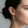 Nekomeishi Semi Precious Cream Cats Eye Earrings, thumbnail 2 of 5