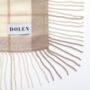 Checked Cashmere Stole Creamy And Beige, thumbnail 3 of 3