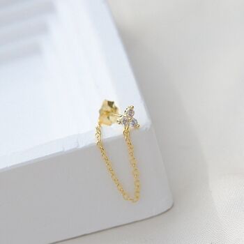 Gold Chain Earrings, Stud Earring, Free Personalisation, 4 of 7