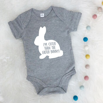 I'm Cuter Than The Easter Bunny Easter Babygrow, 3 of 7