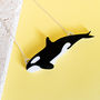 Orca Killer Whale Acrylic Necklace, thumbnail 2 of 4