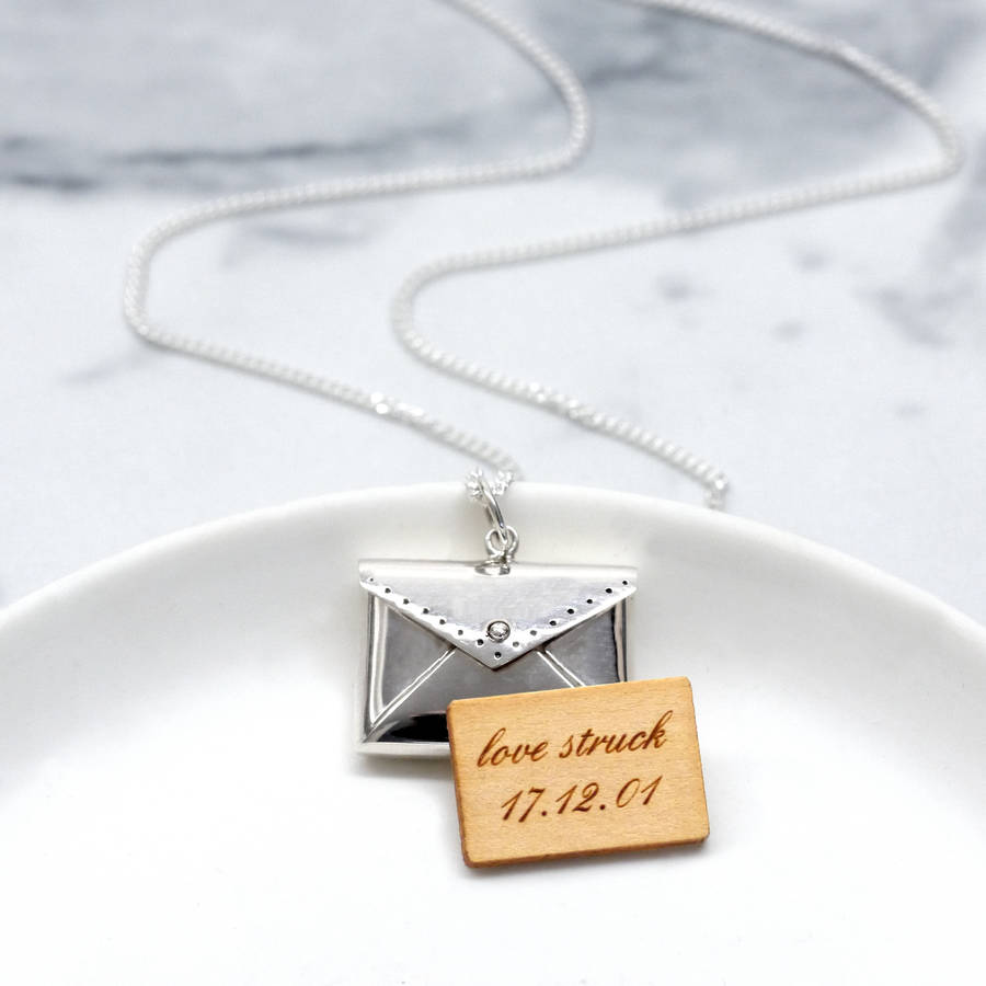 Personalised Sterling Silver Love Letter Necklace, 1 of 5