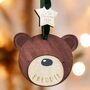 Hand Painted Personalised Christmas Decoration | Bear, thumbnail 4 of 8