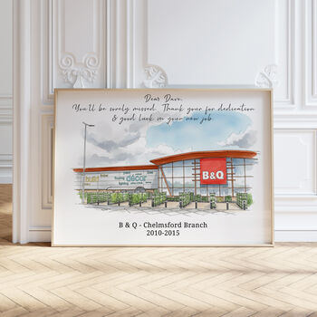 Personalised Watercolour Illustration Retirement And Leaving Gift, 7 of 12