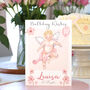 Personalised Cherub Blossom Age Birthday Card, thumbnail 1 of 6