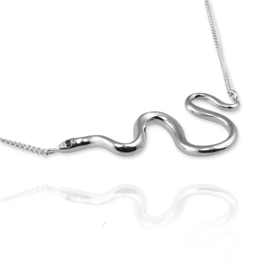 Snake Necklace With Diamonds By Jana Reinhardt