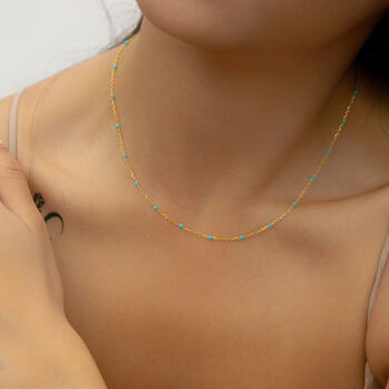 Celestial Blue Satellite Necklace, 5 of 7