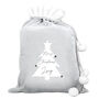 Personalised Christmas Tree Luxury Silver Grey Pom, thumbnail 2 of 3