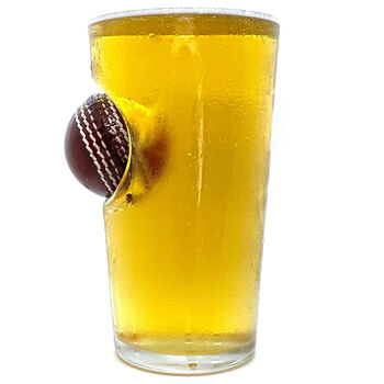 Personalised Cricket Ball Pint Glass, 2 of 3