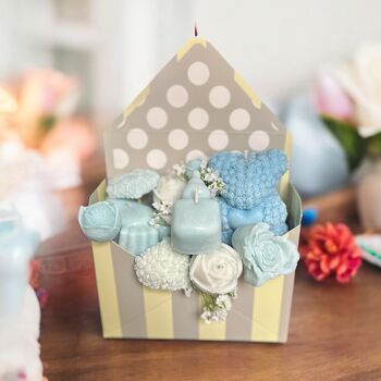 New Baby/Babyshower Candle Floral Gift, 4 of 5
