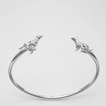 Running Greyhounds Bangle In Sterling Silver, 2 of 2