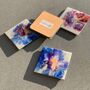 Silver Purple Blue Coaster Explosion | Set Of Two, thumbnail 2 of 7