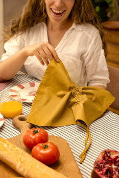 Eloisa Mustard Cotton Napkins With Pleating Channels Set Of Two, 3 of 5
