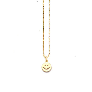 Mini Smile Skinny Chain Necklace, 4 of 4