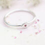 Personalised Birthstone Simple Love Heart Stacking Ring, thumbnail 2 of 9