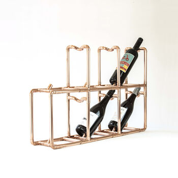Handmade Wine Rack In Copper, 2 of 8