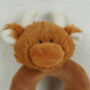 Scottish Highland Brown Cow Rattle, From Birth, Boxed, thumbnail 5 of 6