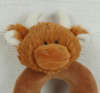 Scottish Highland Brown Cow Rattle, From Birth, Boxed, 5 of 6