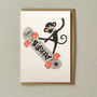 Skateboarding Monkey Happy Birthday Greeting Card, thumbnail 1 of 3