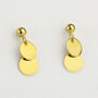 Sterling Silver Tiny Circle Dangle Stud Earrings, thumbnail 2 of 7