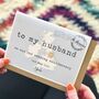 Personalised 'To My Husband' On Our Wedding Day Card, thumbnail 4 of 5