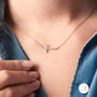 Diamond Cross Necklace In Silver, thumbnail 1 of 5