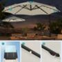 Garden Parasol Umbrella Solar Powered LED Lights Upf50+, thumbnail 6 of 12