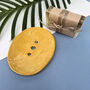 Mustard Lace Ceramic Soap Dish With Drainage, thumbnail 3 of 6