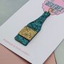 Green And Gold Champagne Bottle Glitter Resin Christmas Decoration, thumbnail 4 of 4