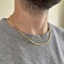 Gold Plated 4mm Miami Cuban Link Chain Mens Necklace, thumbnail 1 of 12