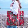 Reversible Leopard Print Quilted Cotton Tote Bag, thumbnail 1 of 3