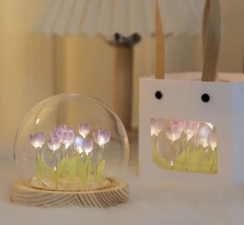 Faux Tulip LED Light Glass Dome, 4 of 5