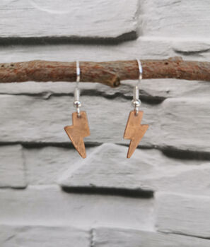 Handmade Copper And Silver Plated Dangle Earrings, 2 of 7