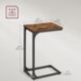 Set Of Two C Shaped Side Tables With Industrial Frame, thumbnail 8 of 9