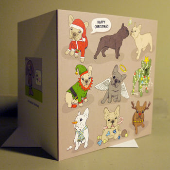'A Frenchie Christmas' Greetings Card, 2 of 6