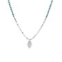 Lieu Turquoise Healing Hand Silver Necklace, thumbnail 1 of 3