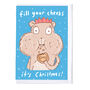 Fill Your Cheeks Hamster Christmas Card, thumbnail 2 of 2