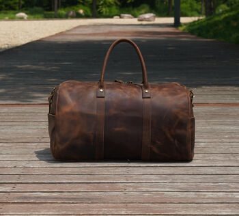 Genuine Leather Holdall, 8 of 12