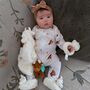 Cream Highland Cow Toy Soother And Rattle Gift Set, thumbnail 1 of 7