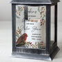 Personalised Robins Appear When Loved Ones Are Near Memorial Black Lantern, thumbnail 2 of 5
