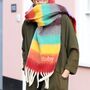 Personalised Rainbow Stripe Winter Scarf, thumbnail 1 of 5