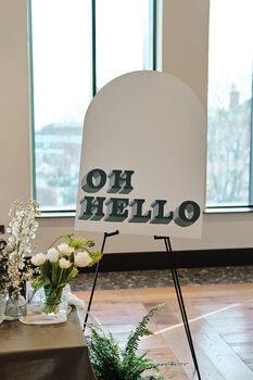 Oh Hello Curved Welcome Sign, 5 of 5
